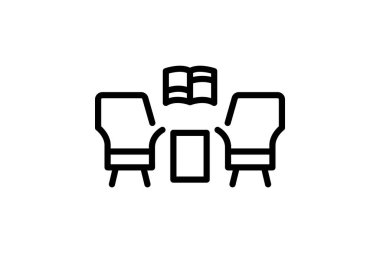 Kütüphane Salonu, vektör, piksel mükemmel, illüstratör dosyası