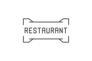 Restoran İşareti, vektör, piksel mükemmel, illüstratör dosyası