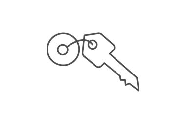 Oda anahtarı, vektör, piksel mükemmel, çizer dosyası