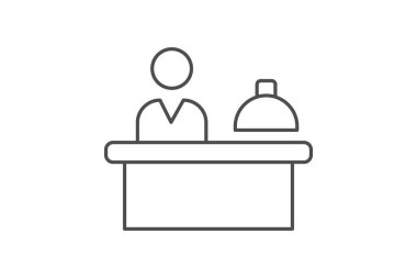 Concierge Masası, vektör, piksel mükemmel, illüstratör dosyası