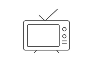 Televizyon, vektör, piksel mükemmel, illüstratör dosyası