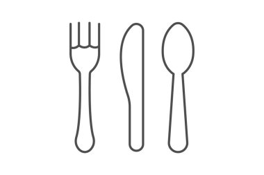 Çatal bıçak takımı, vektör, piksel mükemmel, illüstratör dosyası