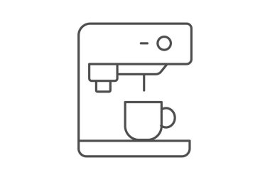 Espresso Makinesi, vektör, piksel mükemmel, illüstratör dosyası