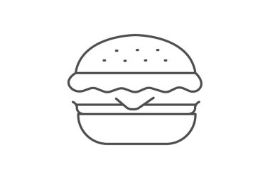 Hamburger, vektör, piksel mükemmel, illüstratör dosyası