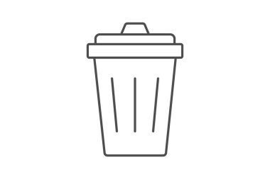 Çöp kutusu, vektör, piksel mükemmel, illüstratör dosyası