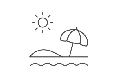 Plaj Erişimi, vektör, piksel mükemmel, illüstratör dosyası