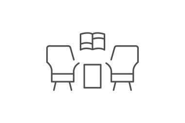 Kütüphane Salonu, vektör, piksel mükemmel, illüstratör dosyası