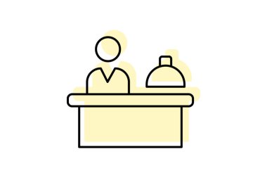 Concierge Masası, vektör, piksel mükemmel, illüstratör dosyası