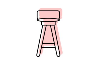 Tabure, vektör, piksel mükemmel, illüstratör dosyası