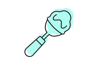 Dondurma kepçesi, vektör, piksel mükemmel, illüstratör dosyası