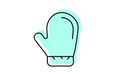 Fırın eldiveni, vektör, piksel mükemmel, illüstratör dosyası