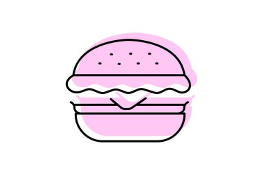 Hamburger, vektör, piksel mükemmel, illüstratör dosyası