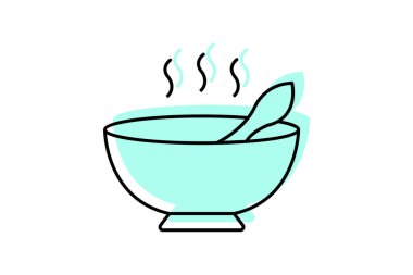 Çorba kasesi, vektör, piksel mükemmel, illüstratör dosyası