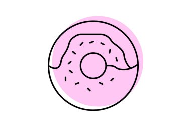 Donut, vektör, piksel mükemmel, illüstratör dosyası