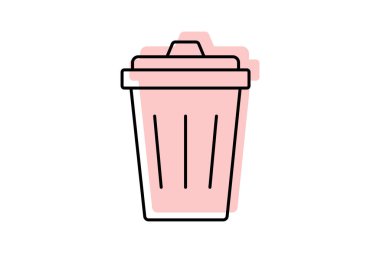 Çöp kutusu, vektör, piksel mükemmel, illüstratör dosyası