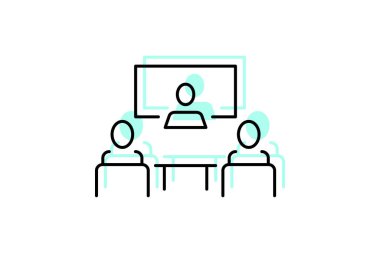 Konferans odası, vektör, piksel mükemmel, illüstratör dosyası