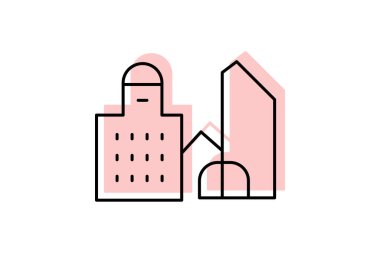 Şehir Görünümü, vektör, piksel mükemmel, illüstratör dosyası