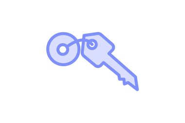 Oda anahtarı, vektör, piksel mükemmel, çizer dosyası