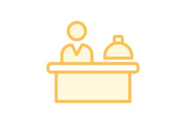 Concierge Masası, vektör, piksel mükemmel, illüstratör dosyası