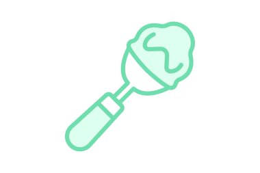 Dondurma kepçesi, vektör, piksel mükemmel, illüstratör dosyası