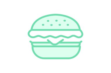 Hamburger, vektör, piksel mükemmel, illüstratör dosyası