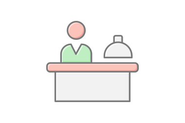 Concierge Masası, vektör, piksel mükemmel, illüstratör dosyası