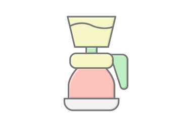 Kahve makinesi, vektör, piksel mükemmel, illüstratör dosyası