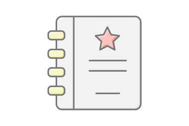 Rezervasyon Defteri, vektör, piksel mükemmel, illüstratör dosyası