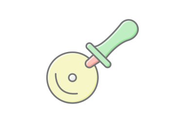 Pizza makası, vektör, piksel mükemmel, illüstratör dosyası