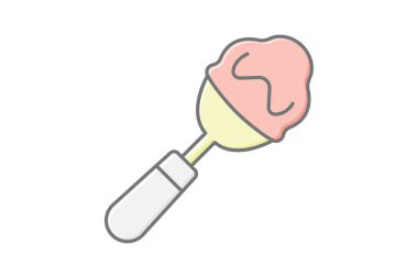 Dondurma kepçesi, vektör, piksel mükemmel, illüstratör dosyası