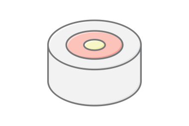 Suşi rulosu, vektör, piksel mükemmel, illüstratör dosyası