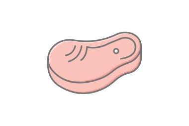 Biftek, vektör, piksel mükemmel, illüstratör dosyası