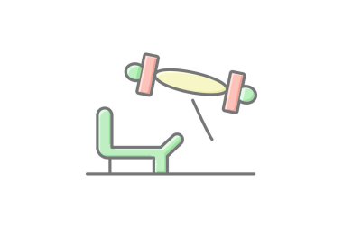 Fitness Merkezi, vektör, piksel mükemmel, illüstratör dosyası