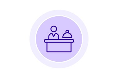 Concierge Masası, vektör, piksel mükemmel, illüstratör dosyası