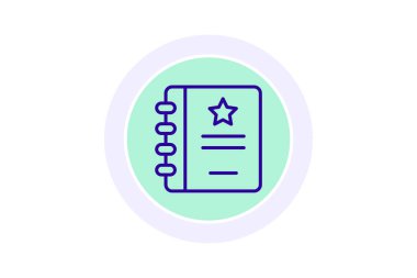 Rezervasyon Defteri, vektör, piksel mükemmel, illüstratör dosyası