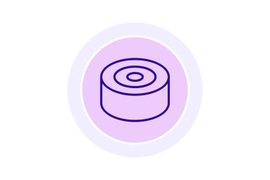 Suşi rulosu, vektör, piksel mükemmel, illüstratör dosyası