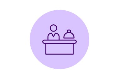 Concierge Masası, vektör, piksel mükemmel, illüstratör dosyası