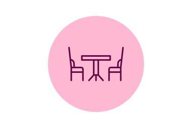 Yemek masası, vektör, piksel mükemmel, çizer dosyası