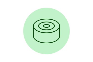 Suşi rulosu, vektör, piksel mükemmel, illüstratör dosyası