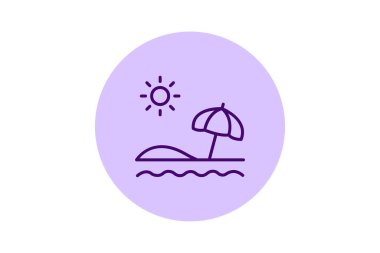 Plaj Erişimi, vektör, piksel mükemmel, illüstratör dosyası