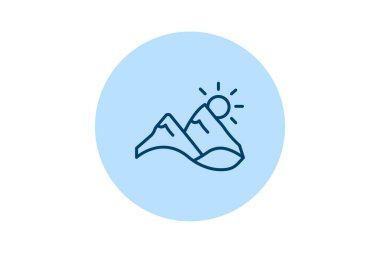 Dağ Görünümü, vektör, piksel mükemmel, illüstratör dosyası