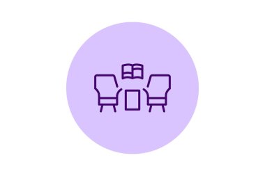 Kütüphane Salonu, vektör, piksel mükemmel, illüstratör dosyası