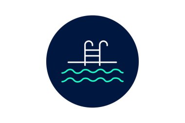 Yüzme havuzu, vektör, piksel mükemmel, illüstratör dosyası