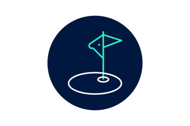 Golf sahası, vektör, piksel mükemmel, illüstratör dosyası