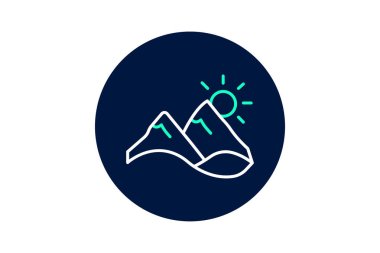 Dağ Görünümü, vektör, piksel mükemmel, illüstratör dosyası