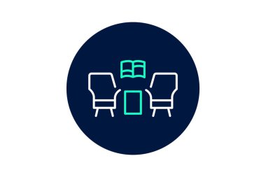 Kütüphane Salonu, vektör, piksel mükemmel, illüstratör dosyası