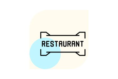 Restoran İşareti, vektör, piksel mükemmel, illüstratör dosyası