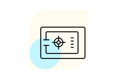 Güvenli kutu, vektör, piksel mükemmel, illüstratör dosyası