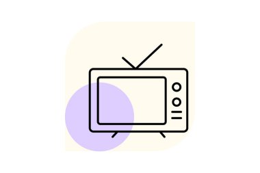 Televizyon, vektör, piksel mükemmel, illüstratör dosyası