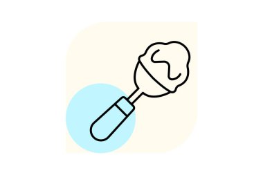 Dondurma kepçesi, vektör, piksel mükemmel, illüstratör dosyası